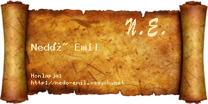Nedó Emil névjegykártya